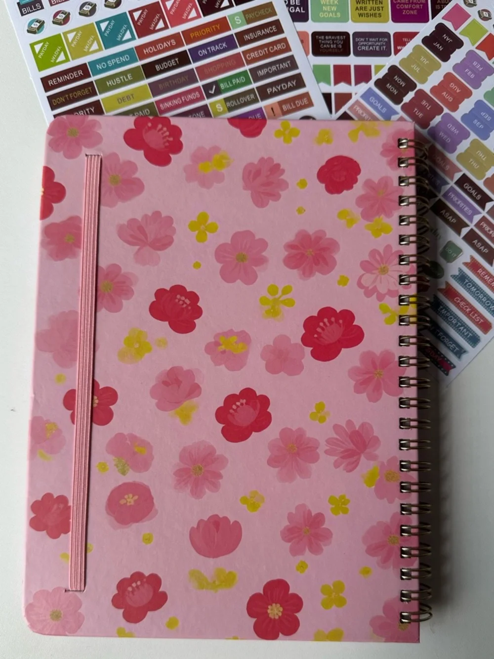 2026 Floral Weekly Monthly Planner Organizer w Stickers New